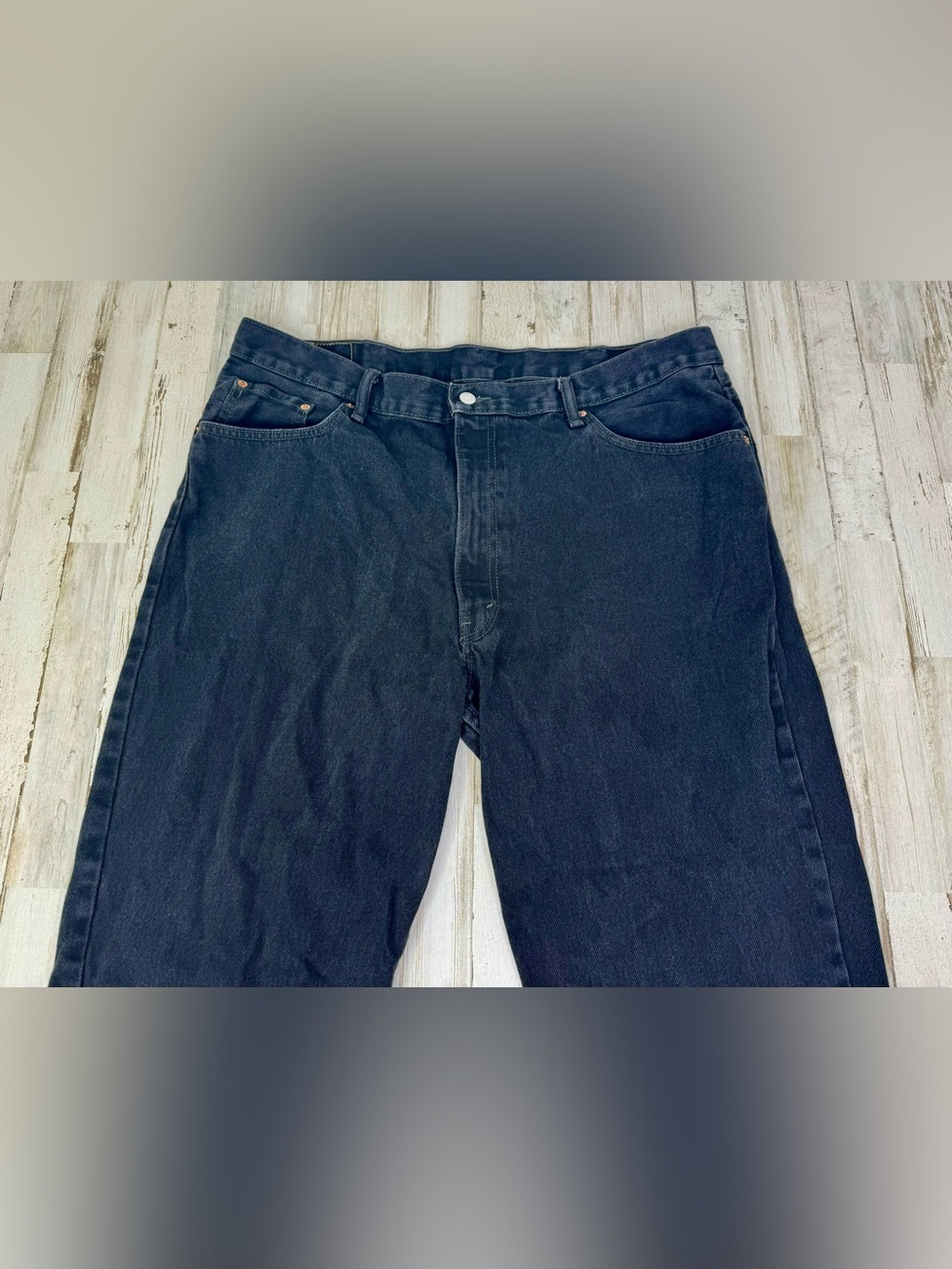 Vintage Levis 550 Pants Jeans Men 40x30 Denim Stretch Black Straight - Picture 3 of 12